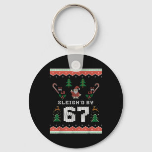 67 Santa Hässliches Weihnachten Six Seven  Schlüsselanhänger