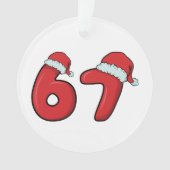 67 Santa Hat Christmas Ornament (Vorderseite)