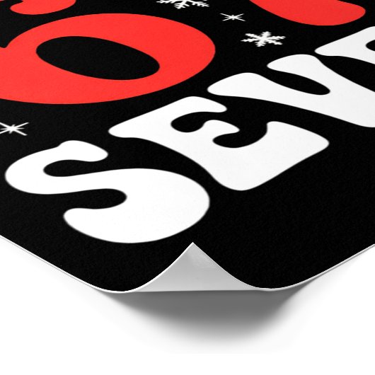 67 Santa Hat Christmas Six Seven Funny Sayings Poster (Ecke)