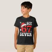 67 Santa Hat Christmas Six Seven Funny Sayings T-Shirt (Vorne ganz)