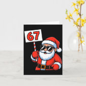 67 Santa Six Seven Christmas Karte (Gelbe Blume)