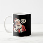 67 Santa Weihnachten Six Seven Meme Kaffeetasse (Links)