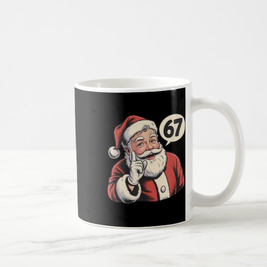 67 Santa Weihnachten Six Seven Meme Kaffeetasse (Rechts)