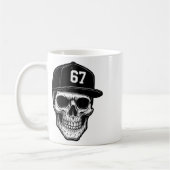 67 Schädel Halloween Brainrot Meme Sechs Sieben Ki Kaffeetasse (Links)