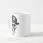 67 Schädel Halloween Brainrot Meme Sechs Sieben Ki Kaffeetasse (Vorderseite Links)