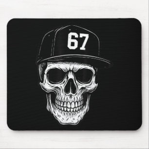 67 Schädel Halloween Brainrot Meme Six Seven Kinde Mousepad