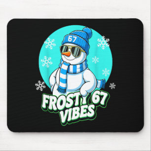 67 Schneemann-Vibes Winter Sechs Sieben Weihnachte Mousepad