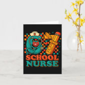 67 School Nurse Days Pencil Heart Funny Medical Karte (Gelbe Blume)