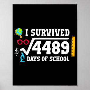 67. Schultag 67 Quadratwurzel 4489 Sechs Sieben B Poster