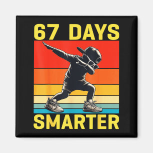 67. Schultag 67 Tage Klüger Dabbing Sechs Sieben Magnet