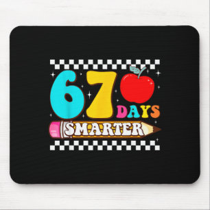 67. Schultag 67 Tage klüger Lehrer Junge Mädchen Mousepad