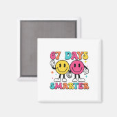67. Schultag 67 Tage schlauer Lehrer Schüler Magnet (Vorderseite/Rückseite)