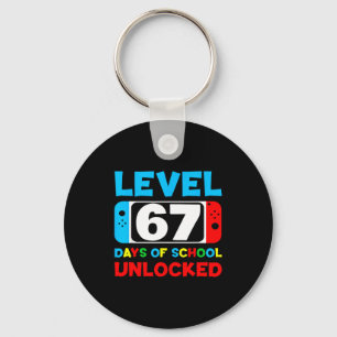 67. Schultag Level 67 Tage Schule freigeschaltet Schlüsselanhänger