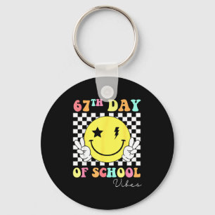 67. Schultag Smiley Gesicht 67 Sechs Sieben Meme G Schlüsselanhänger