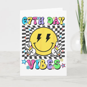 67. Schultag Vibes 67 Tage schlauer Lehrer B Karte