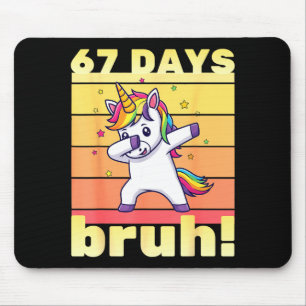 67 Schultage Bruh Lustiger Lehrer Kinder Dabbing  Mousepad
