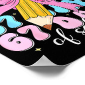 67 Schultage Coquette-Bow-Pencil Lehrer Cute Poster (Ecke)