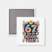 67 Schultage Meme100. Schultag Vibes Pi Magnet (Vorderseite/Rückseite)