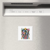 67 Schultage Meme100. Schultag Vibes Pi Magnet (In Situ (Geschirrspüler))
