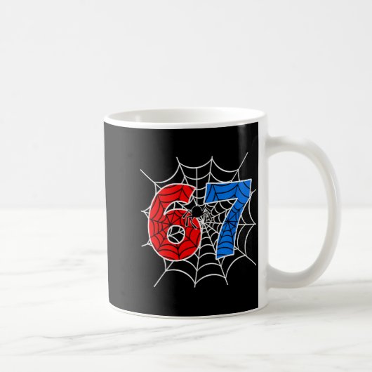 67 Sder-web Meme Lover Funny Six Seven Gen Alpha S Kaffeetasse (Rechts)