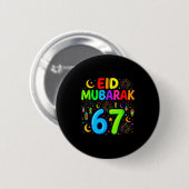 67 sechs sieben frohes eid mubarak kinder eid al button (Vorne & Hinten)