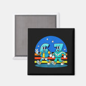 67 Sechs Sieben Lustiges Meme Lustiges Design Kind Magnet (Vorderseite/Rückseite)