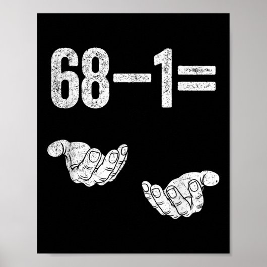 67 Sechs Sieben Mathe Mathematik Brainrot Gleichun Poster (Vorne)