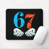 67 Sechs Sieben Meme 6 7 Hände Mousepad (Mit Mouse)