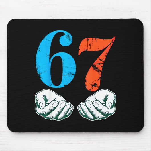 67 Sechs Sieben Meme 6 7 Hände Mousepad (Vorne)