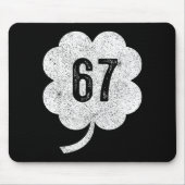 67 Shamrock Meme St Patrick’s Day Retro Green Luck Mousepad (Vorne)
