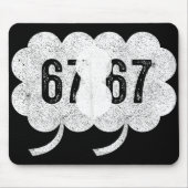 67 Shamrock Meme St Patrick’s Day Retro Green Luck Mousepad (Vorne)