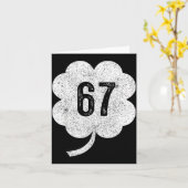 67 Shamrock Meme St. Patrick's Day Retro Grün Glüc Karte (Gelbe Blume)