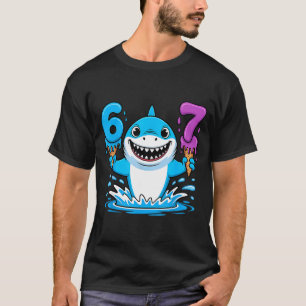 67 Shark Six Seven Eis Drip Lustig Gen Alpha  T-Shirt