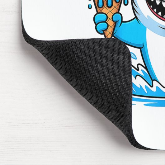 67 Shark Six Seven Ice Cream Drip Funny Gen Alpha Mousepad (Ecke)