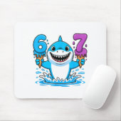 67 Shark Six Seven Ice Cream Drip Funny Gen Alpha Mousepad (Mit Mouse)