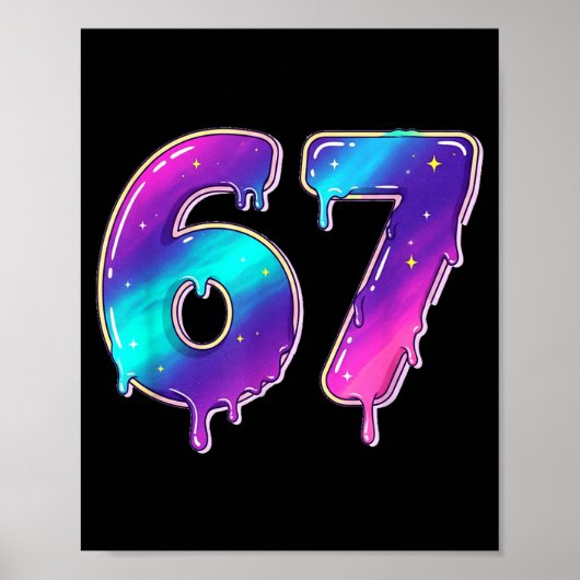 67 Shirt, 67 Meme Baseball Lifestyle 101 Apparel Y Poster (Vorne)