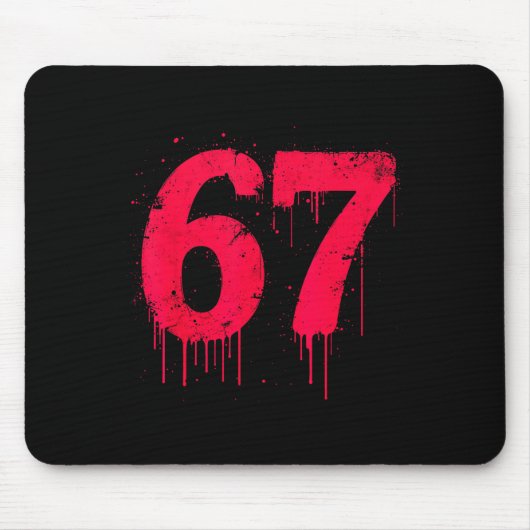 67 Shirt, 67 Meme Six Seven Men Teen Kids Funny  Mousepad (Vorne)