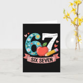 67 Shirt For Teachers 67 Women Six Seven 6 7 Teach Karte (Gelbe Blume)