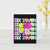 67 Shirt For Teachers 6 7 Meme Women Teacher Six S Karte (Gelbe Blume)