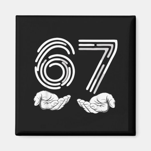 67 Shirt, Funny Shirts 67 Kid Meme Six Seven Graph Magnet (Vorne)