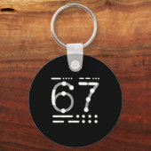67 Shirt, Morse Code 67 Kid Meme Six Seven Graphic Schlüsselanhänger (Vorderseite)