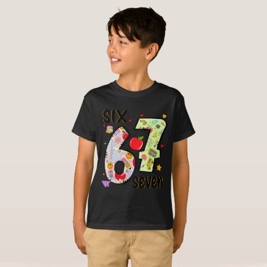 67 Shirt Teacher 6 7 Meme Women Girls Teachers Six (Vorne ganz)