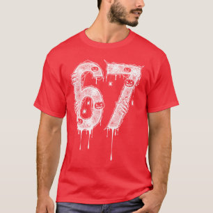 67 Si Seven 6 7 Halloween Meme Lustiger Slang Spid T-Shirt