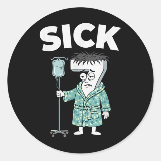 67 Sick Seven Six 6 7 Meme Runder Aufkleber (Vorderseite)