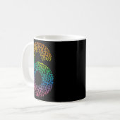 67 Siebenundsechzig Halloween-Kostüm Regenbogen Lu Kaffeetasse (Vorderseite Links)