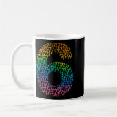67 Siebenundsechzig Halloween-Kostüm Regenbogen Lu Kaffeetasse (Links)