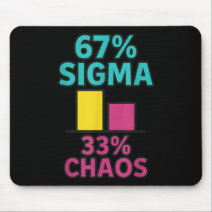 67% Sigma 33% Chaos 67 Aura Energie Six Seven Rizz Mousepad