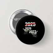 67 Silvester 2026 Lustige Neujahrsparty Sechs Sieb Button (Vorne & Hinten)