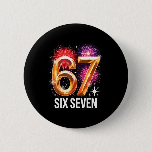 67 Silvester-Party-Pyjama-Shirt 6 7 Meme 67 20 Button (Vorderseite)