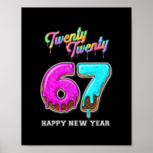67 Silvester Six Seven Lustig 2026 Gehirn Poster